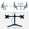 10-27" Full 360° Motion LCD Dual Monitor Adjustable Double Arm Desktop Stand & Mount